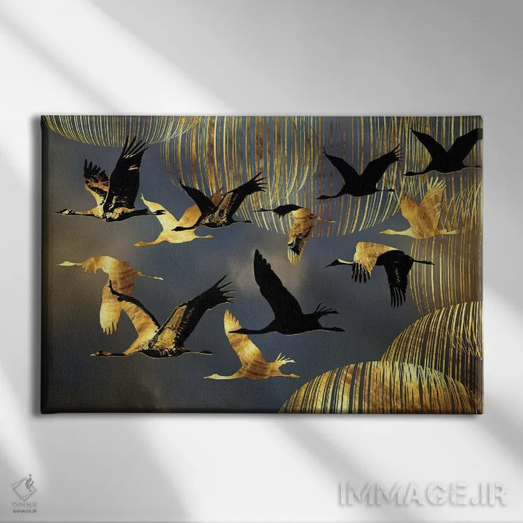 تابلو زمستان در راه است اثر دافنه هوراِو - نمای روبهرو روی دیوار