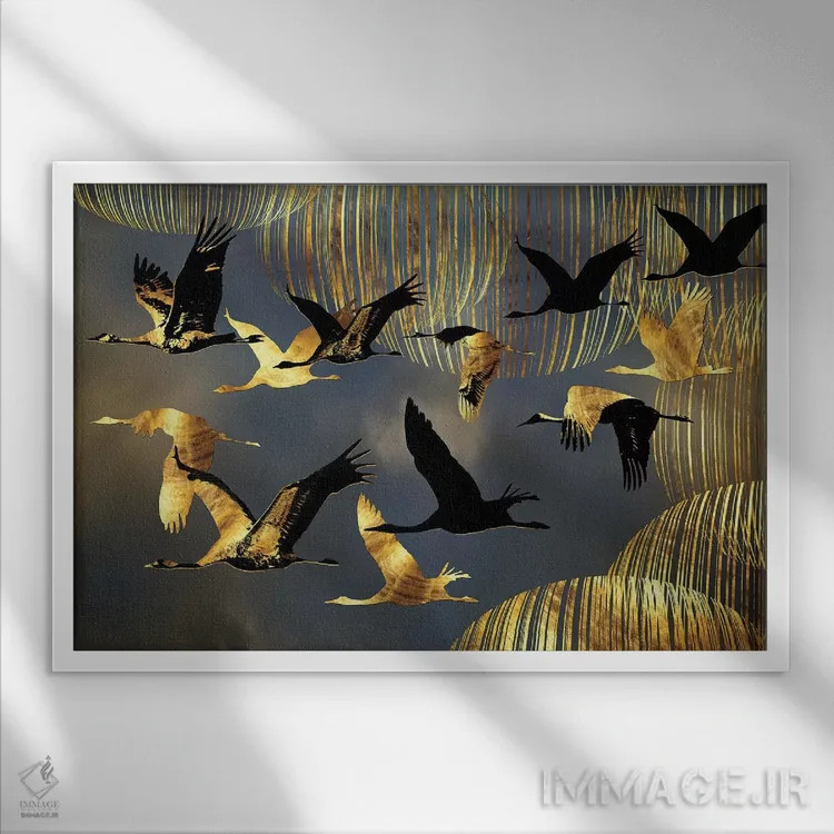 تابلو زمستان در راه است اثر دافنه هوراِو - نمای قابدار سفید