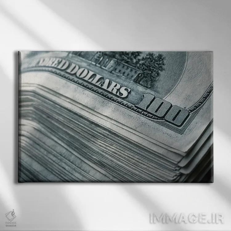 تابلو دستهای پول اثر نومدسول۱ (نام مستعار هنری) - نمای روبهرو روی دیوار