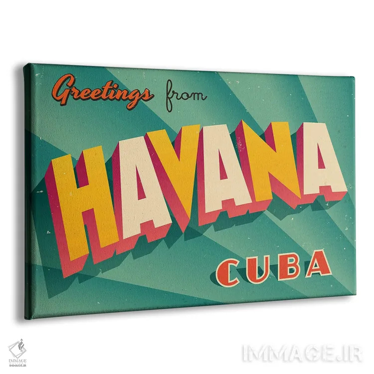 تابلو درود از هاوانا اثر ریال کالاهان (نام کاربری/هنری) - نمای پرسپکتیو محصول