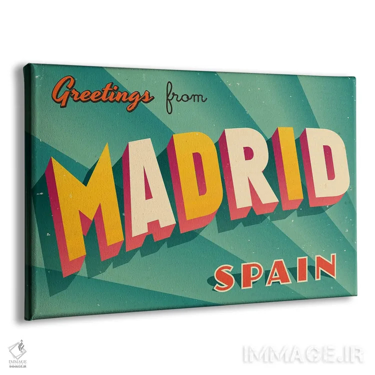 تابلو درود از مادرید اثر ریال کالاهان (نام کاربری/هنری) - نمای پرسپکتیو محصول