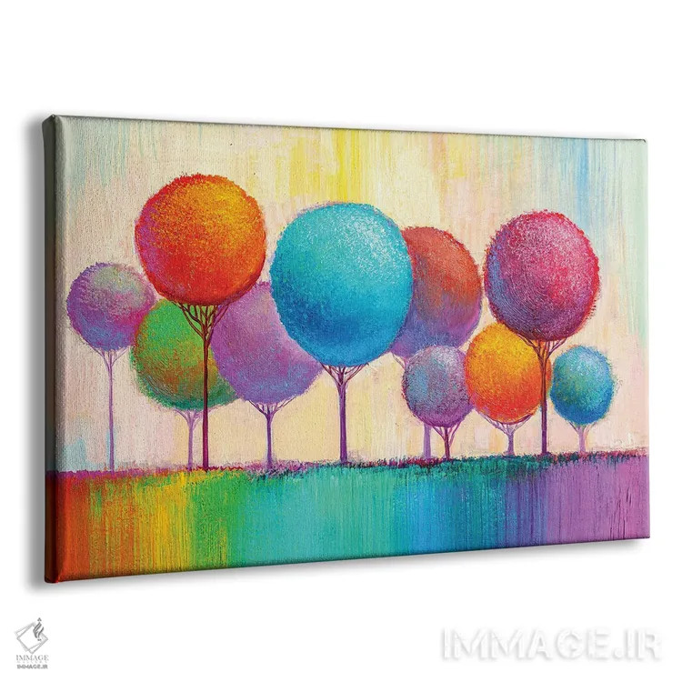 تابلو درختان رنگین IX اثر اس. بلوف - نمای پرسپکتیو محصول