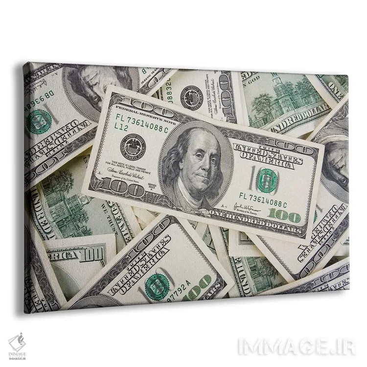 تابلو اسکناسهای صد دلاری آمریکا اثر اسکراچ (برند/نام هنری) - نمای پرسپکتیو محصول
