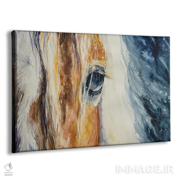 تابلو نمای نزدیک از چشم زیبای اسب اثر دیپگرین (هنرمند یا برند هنری) - نمای پرسپکتیو محصول