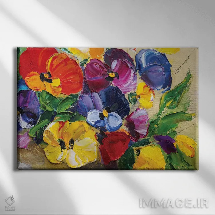تابلو گلها اثر کولیاژنِسکا ایرینا - نمای روبهرو روی دیوار