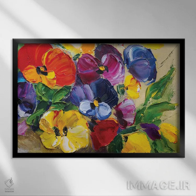 تابلو گلها اثر کولیاژنِسکا ایرینا - نمای قابدار مشکی