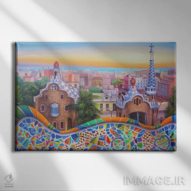 تابلو بارسلونا ۲ اثر میلنا۲۸۱۲۱۹۸۱ - نمای روبهرو روی دیوار