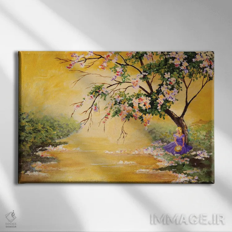 تابلو درخت گلدار اثر سانگبرد۸۳۹ - نمای روبهرو روی دیوار