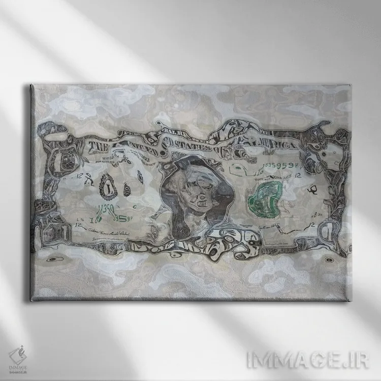 تابلو دلار غرقشده اثر جورجیوس - نمای روبهرو روی دیوار
