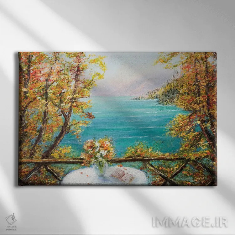 تابلو تراس و اقیانوس اثر بوروجُینت - نمای روبهرو روی دیوار