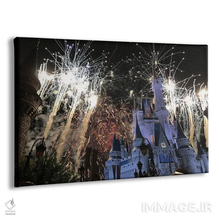 تابلو آتشبازی شاد و همیشگی دیزنی اثر آگوستین ای. دی. سی - نمای پرسپکتیو محصول