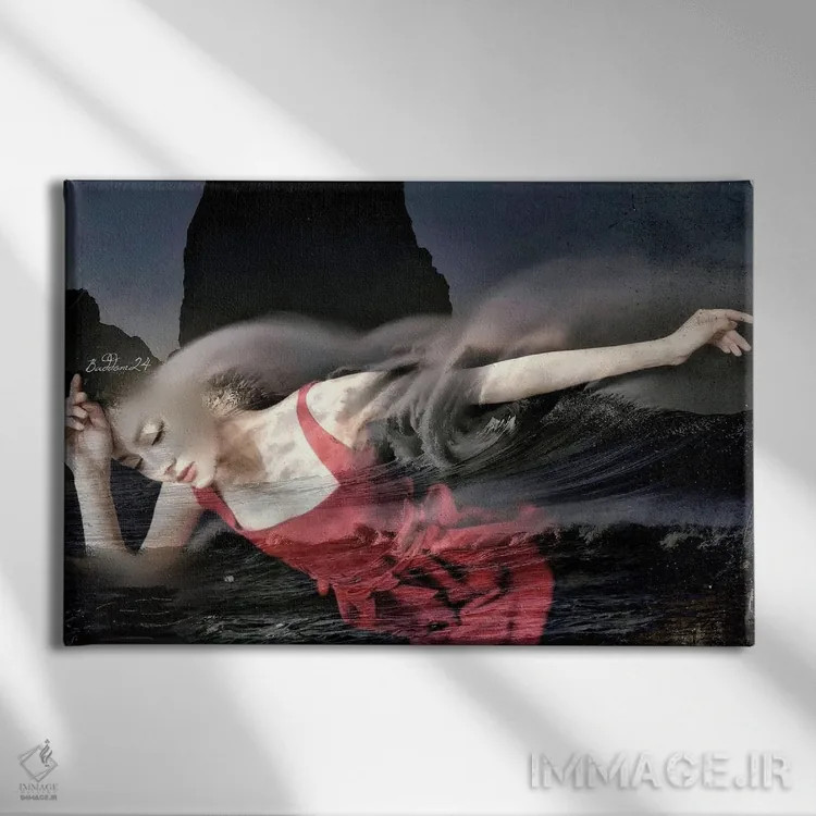 تابلو خزندهٔ شب اثر دومینیک بادوئل - نمای روبهرو روی دیوار