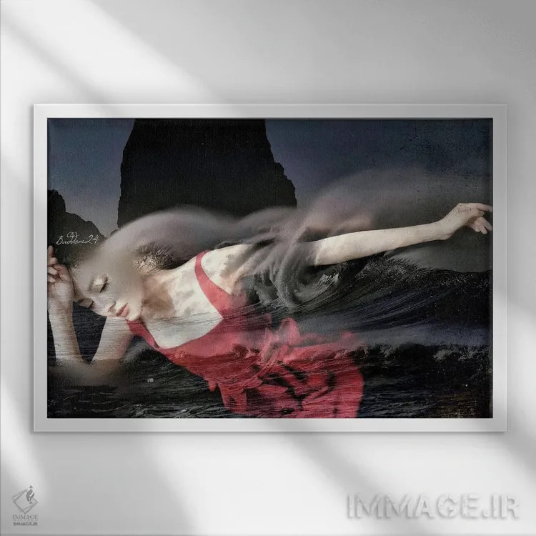 تابلو خزندهٔ شب اثر دومینیک بادوئل - نمای قابدار سفید