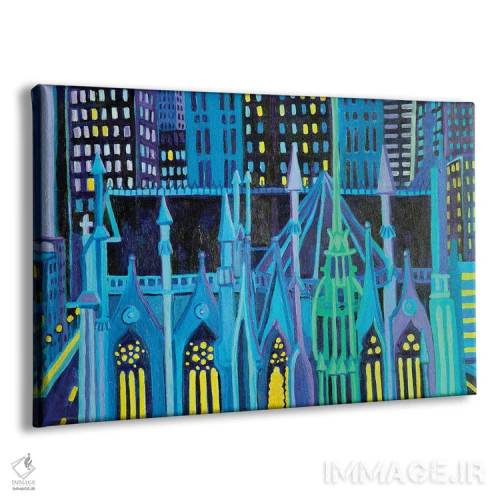 تابلو چراغهای منهتن اثر دبرا برتون رابینسون - نمای پرسپکتیو محصول