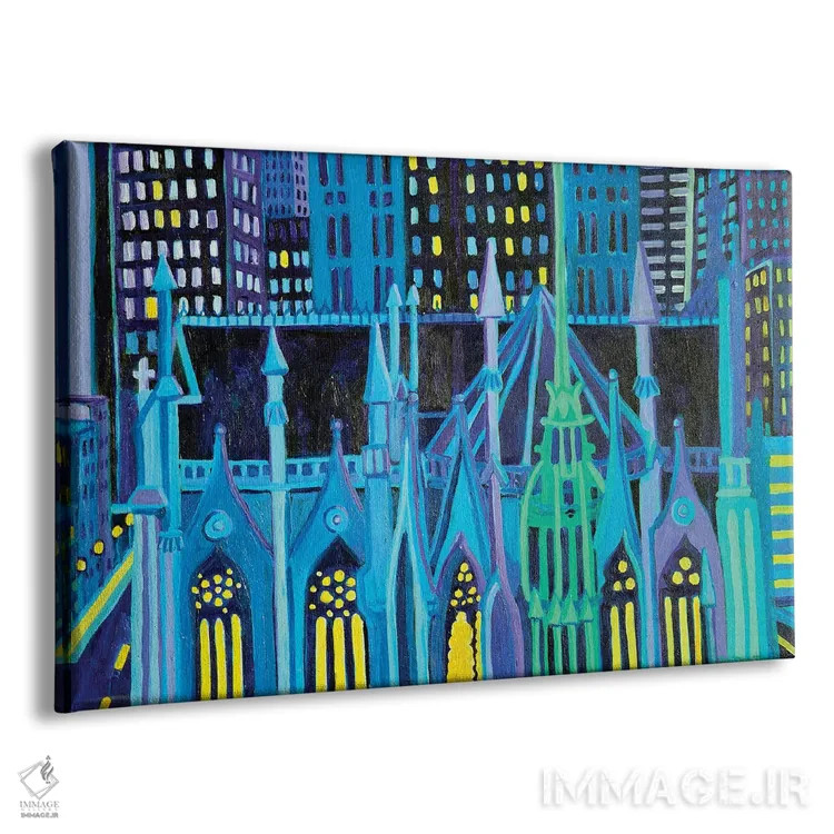 تابلو چراغهای منهتن اثر دبرا برتون رابینسون - نمای پرسپکتیو محصول