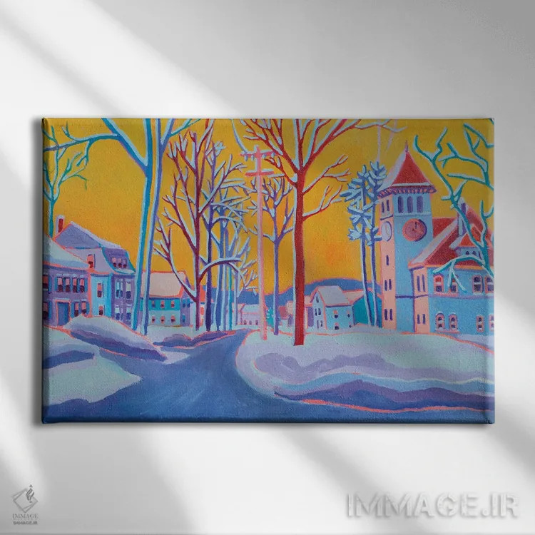 تابلو شهر طلایی اثر دبرا برتون رابینسون - نمای روبهرو روی دیوار