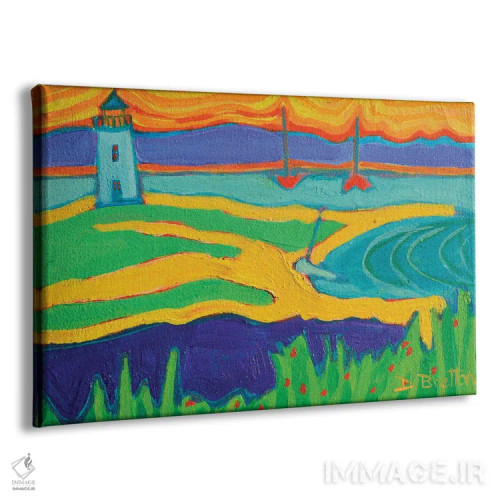 تابلو فانوس دریایی ادگارتاون اثر دبرا برتون رابینسون - نمای پرسپکتیو محصول