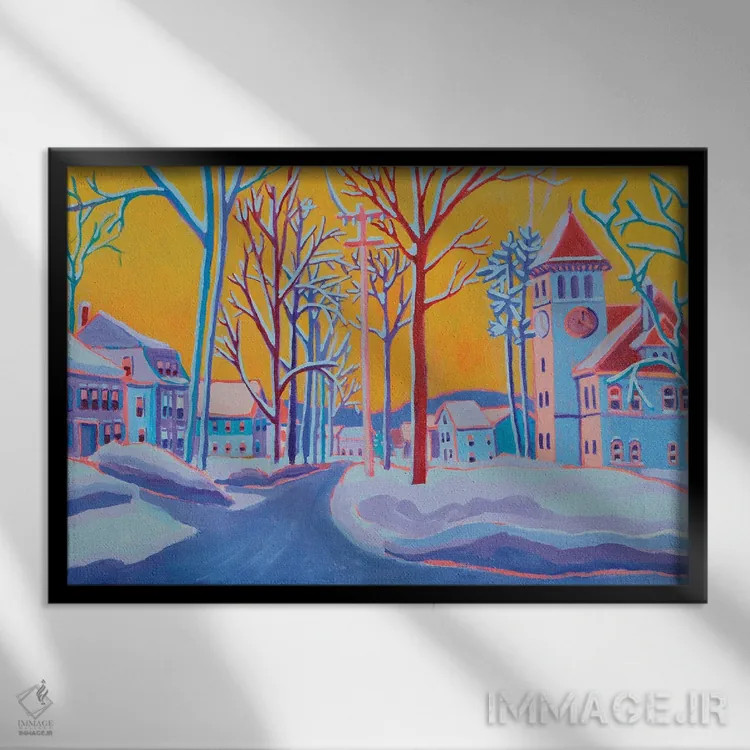 تابلو شهر طلایی اثر دبرا برتون رابینسون - نمای قابدار مشکی