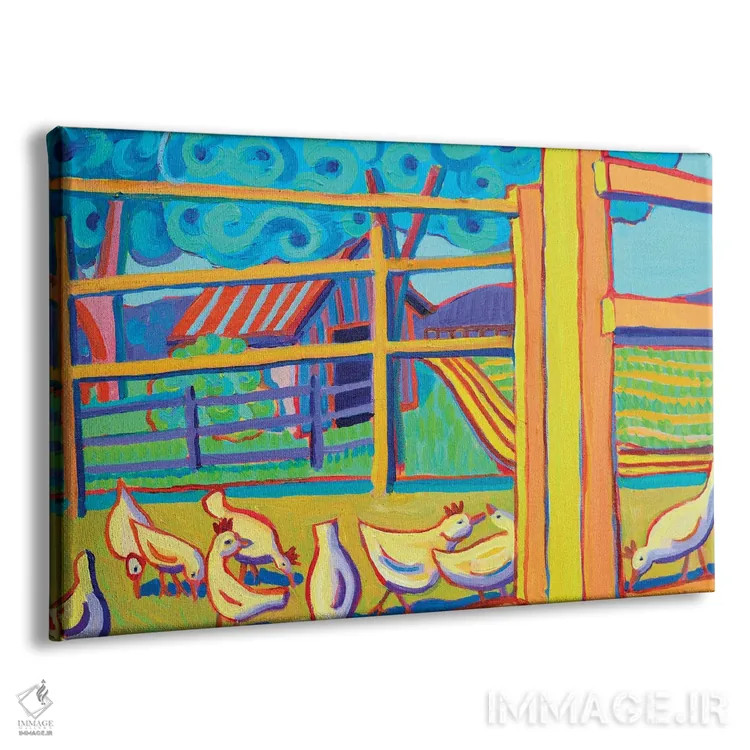 تابلو مرغهای هالیس ۲ اثر دبرا برتون رابینسون - نمای پرسپکتیو محصول