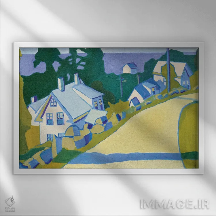 تابلو جاده به آنیسکوم اثر دبرا برتون رابینسون - نمای قابدار سفید