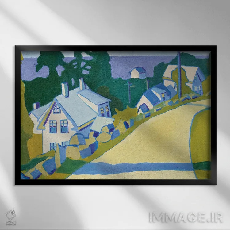 تابلو جاده به آنیسکوم اثر دبرا برتون رابینسون - نمای قابدار مشکی