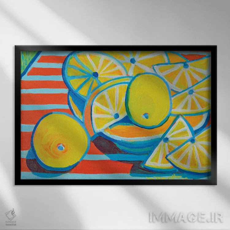 تابلو پوست لیمو (زست لیمو) اثر دبرا برتون رابینسون - نمای قابدار مشکی