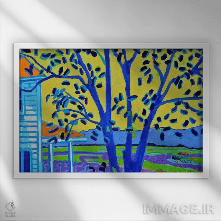 تابلو صبح بر رودخانه آنیسکوم اثر دبرا برتون رابینسون - نمای قابدار سفید