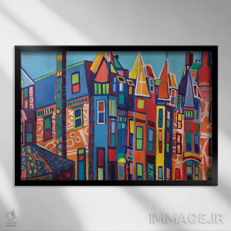 تابلو فیرفیلد و نیوبری (اسامی محل) اثر دبرا برتون رابینسون - نمای قابدار مشکی