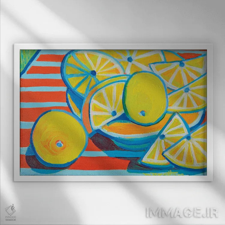 تابلو پوست لیمو (زست لیمو) اثر دبرا برتون رابینسون - نمای قابدار سفید