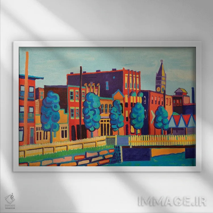 تابلو نور خورشید در خیابان داتن اثر دبرا برتون رابینسون - نمای قابدار سفید