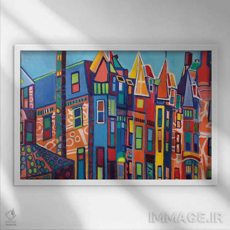 تابلو فیرفیلد و نیوبری (اسامی محل) اثر دبرا برتون رابینسون - نمای قابدار سفید