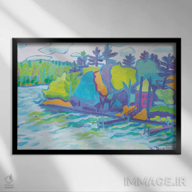 تابلو دور پیچ اثر دبرا برتون رابینسون - نمای قابدار مشکی