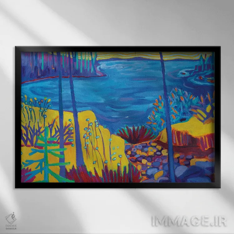 تابلو پارک ملی آکادیا اثر دبرا برتون رابینسون - نمای قابدار مشکی