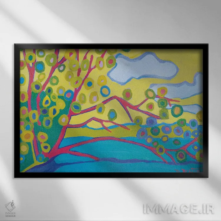 تابلو محل ماهیگیری اثر دبرا برتون رابینسون - نمای قابدار مشکی