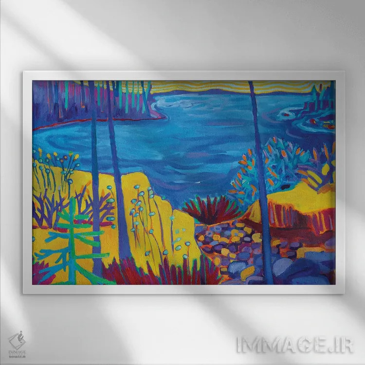 تابلو پارک ملی آکادیا اثر دبرا برتون رابینسون - نمای قابدار سفید