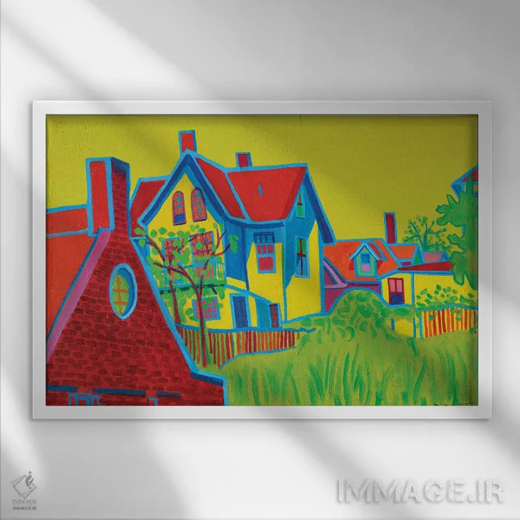 تابلو تپه گلاستر اثر دبرا برتون رابینسون - نمای قابدار سفید