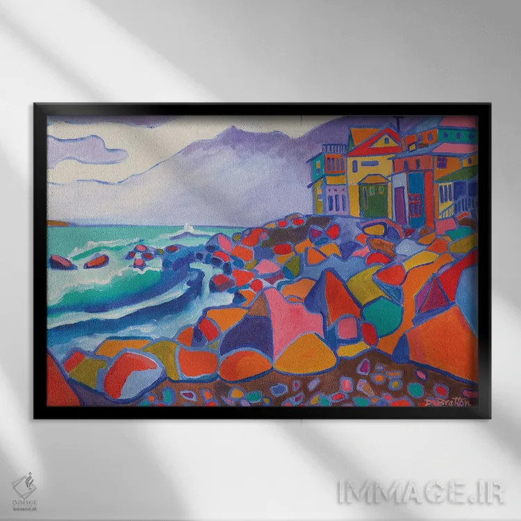 تابلو مد شدید دماغه گراز اثر دبرا برتون رابینسون - نمای قابدار مشکی