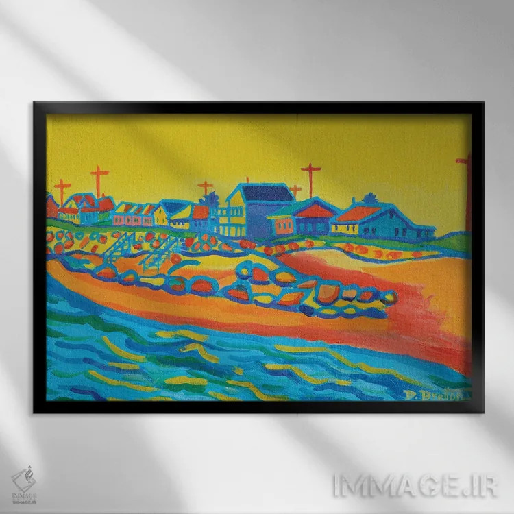 تابلو موجهای گرما اثر دبرا برتون رابینسون - نمای قابدار مشکی