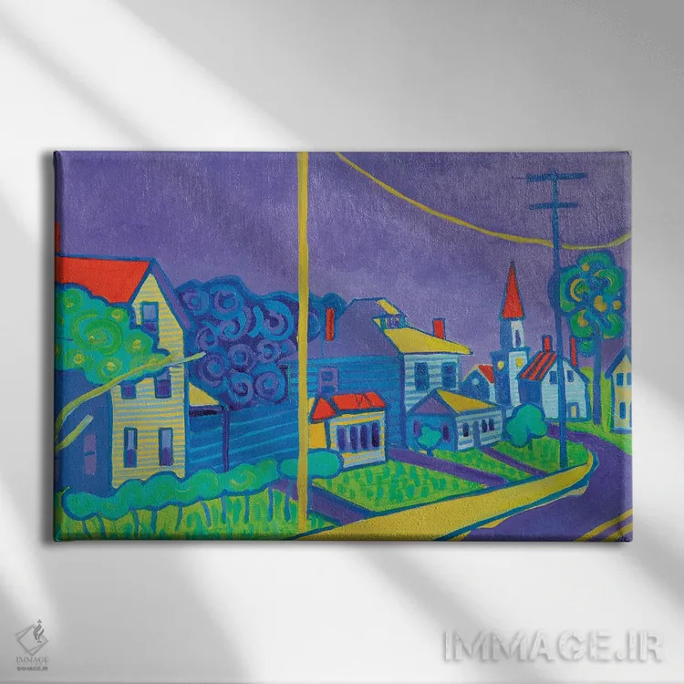 تابلو عصر در خیابان الم اثر دبرا برتون رابینسون - نمای روبهرو روی دیوار