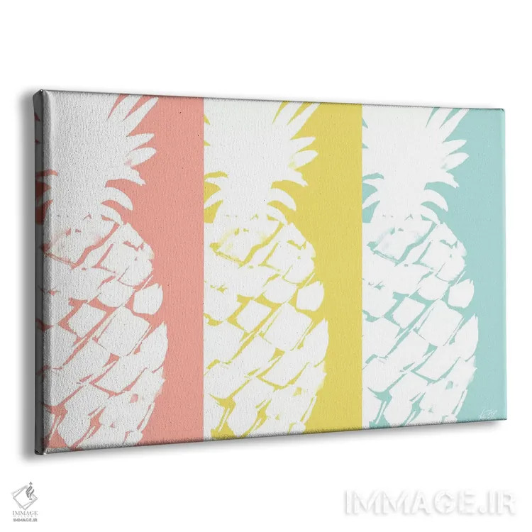 تابلو سهگانه آناناس مدرن اثر جولی دریسه - نمای پرسپکتیو محصول