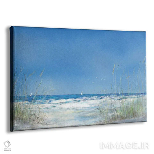 تابلو چشمانداز دریایی چمنزار اثر جولی دریسه - نمای پرسپکتیو محصول