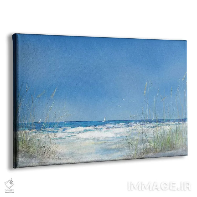 تابلو چشمانداز دریایی چمنزار اثر جولی دریسه - نمای پرسپکتیو محصول