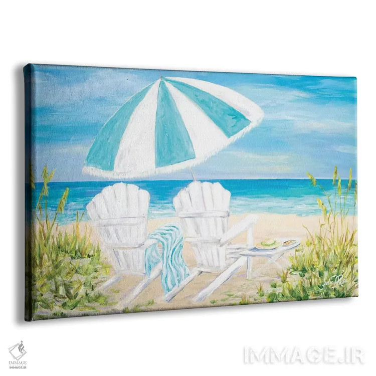 تابلو چتر ساحلی اثر جولی دریسه - نمای پرسپکتیو محصول