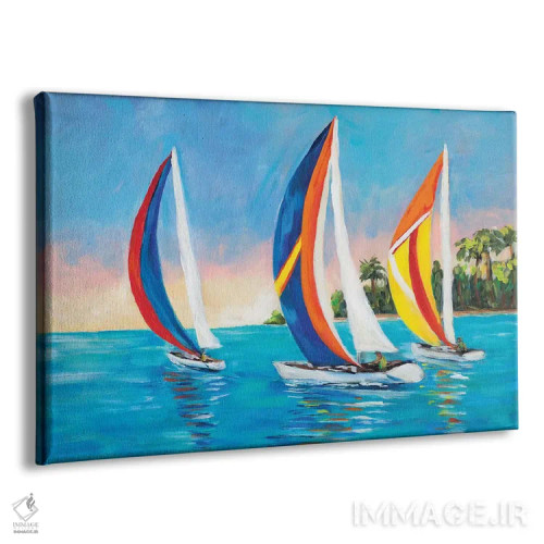 تابلو بادبانهای صبحگاهی I اثر جولی دریسه - نمای پرسپکتیو محصول