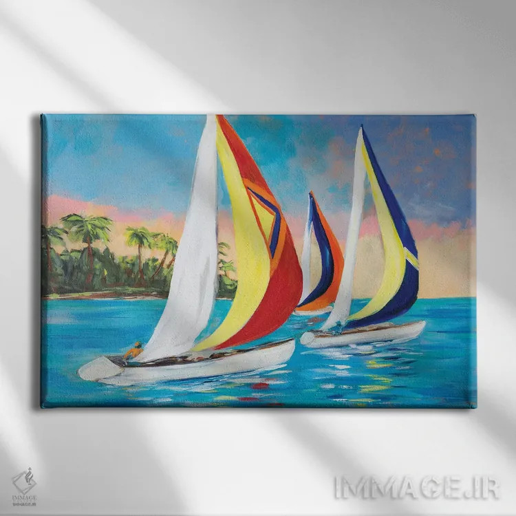 تابلو بادبانهای صبحگاهی II اثر جولی دریسه - نمای روبهرو روی دیوار