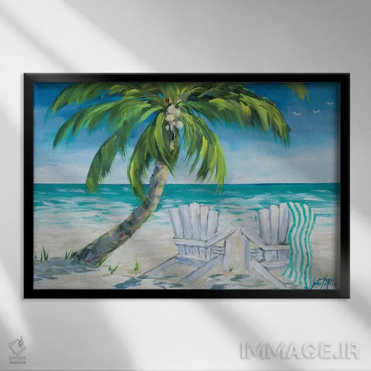 تابلو نسیم اقیانوس II اثر جولی دریسه - نمای قابدار مشکی