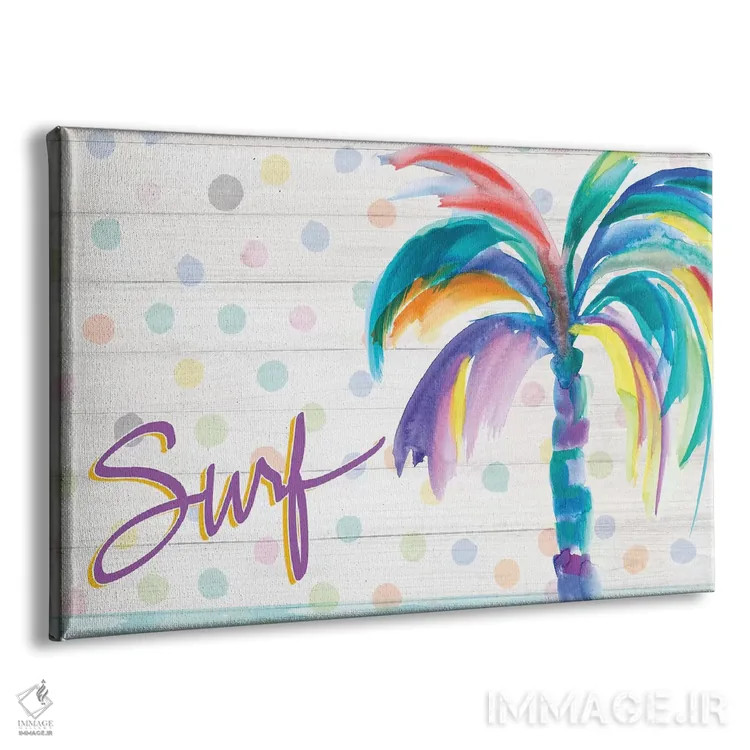 تابلو موجسواری نزدیک نخل اثر جولی دریسه - نمای پرسپکتیو محصول