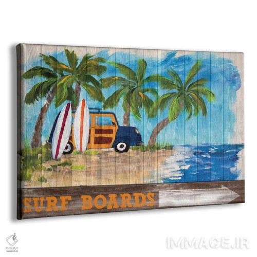 تابلو تخته موجسواری اثر جولی دریسه - نمای پرسپکتیو محصول