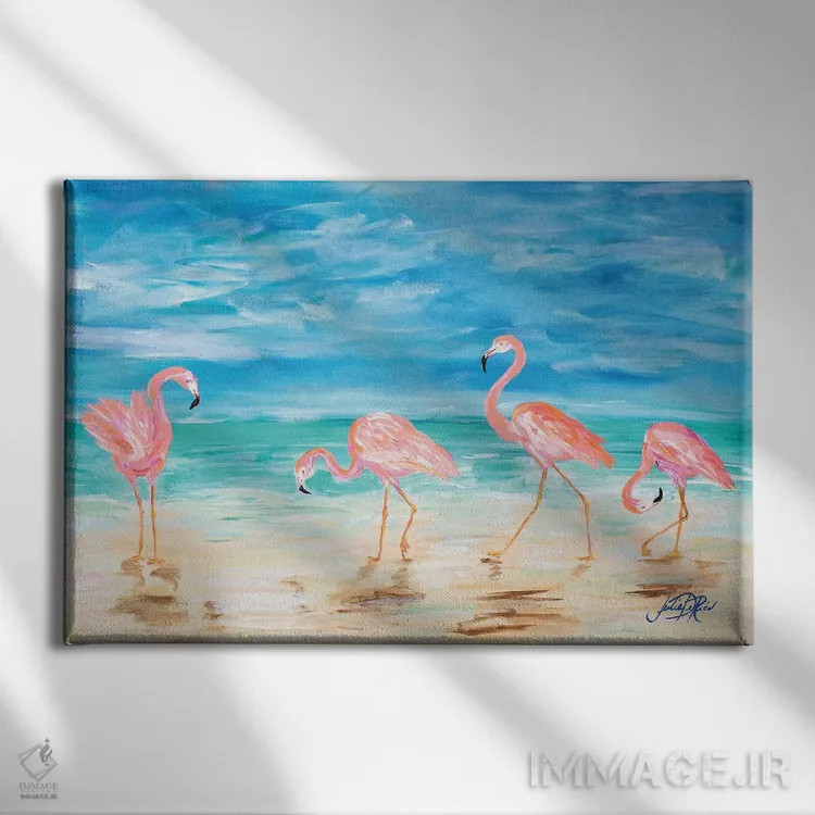 تابلو ساحل فلامینگو اثر جولی دریسه - نمای روبهرو روی دیوار