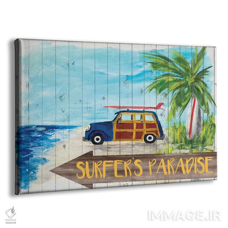 تابلو بهشت موجسواران اثر جولی دریسه - نمای پرسپکتیو محصول